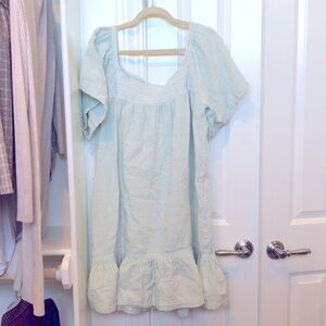 Wonderly 1x 100% cotton gauze dress. Mint color.